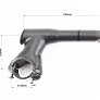 Вынос руля MTB 22,2х31,8х60х150мм, чёрный HS059