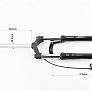 Вилка 27,5" амортизационная, без резьбы 1-1/8" (28,6мм), шток 255мм, с ходом 100мм, Disk-brake, пружинно-масляная, выносной Lockout, чёрная N780