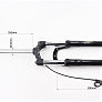 Вилка 29" амортизационная, без резьбы 1-1/8" (28,6мм), шток 255мм, с ходом 100мм, Disk-brake, пружинно-масляная, выносной Lockout, чёрная N780