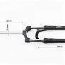 Вилка 26" амортизационная, без резьбы 1-1/8" (28,6мм), шток 255мм, с ходом 100мм, Disk-brake, пружинно-масляная, Lockout, чёрная N780