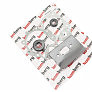 Прокладки двигателя 1E40F-1E44F, к-кт 5 деталей, + сальники (15x30x7+12x22x7), (на блистере)