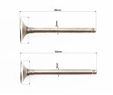 Клапан впускной, выпускной ПОЛНЫЙ к-кт 70-110-125cc (без тарелок)