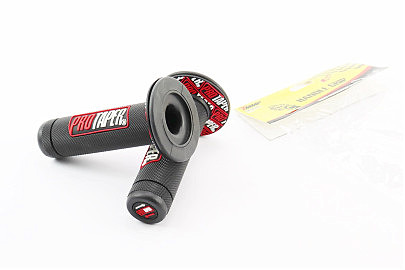 Рукоятка руля лев./пр. к-кт с вставкой, черно-красные