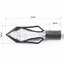 Поворот диодный LED СТРЕЛА с отверстием и габаритом ЧЕРНЫЙ, 2шт