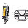 Педали MTB 9/16" (104x77x32mm) алюминиевые, чёрные WP895