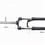 Вилка 26" амортизационная, без резьбы 1-1/8" (28,6мм), шток 255мм, с ходом 100мм, Disk-brake, пружинно-масляная, Lockout, алюминиевая, чёрная XCM HLO