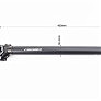 Труба сидения MTB 30,4х400мм, алюминиевая, (крепл. 2 болта), чёрная CROSSER