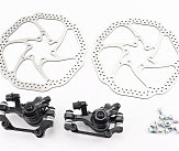 Тормоз Disk-brake передний (F160/R140мм)+задний (F180/R160мм), диски 160мм, крепл. 6 болтов, чёрный