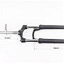 Вилка 29" амортизационная, без резьбы 1-1/8" (28,6мм), шток 215мм, с ходом 100мм, Disk-brake, пружинно-масляная, выносной Lockout, алюминиевая XCM 30