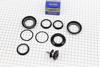 Рулевая колонка 1-1/8" (44/28,6x44/30) безрезьбовой вилки, полуинтегрированные, чёрные KL-B430