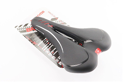 Сиденье MTB 280x160мм, чёрно-бело-красное YF-1050