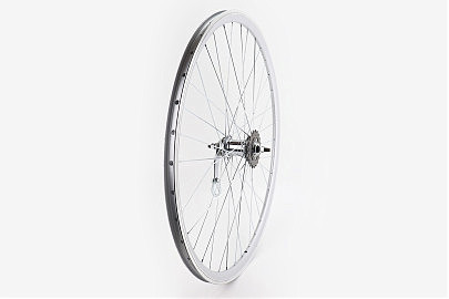 Колесо 28" заднее, обод "капля" алюминиевый, втулка ХВЗ VELOSTEEL (Чехия) 14Gх36H, крепл. гайка, серое