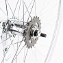 Колесо 28" заднее, обод "капля" алюминиевый, втулка ХВЗ VELOSTEEL (Чехия) 14Gх36H, крепл. гайка, серое