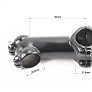 Вынос руля MTB 28,6x31,8х90мм (25°), алюминиевый, чёрный AL-111