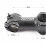 Вынос руля MTB 28,6x31,8х80мм, алюминиевый, чёрный JHS-306