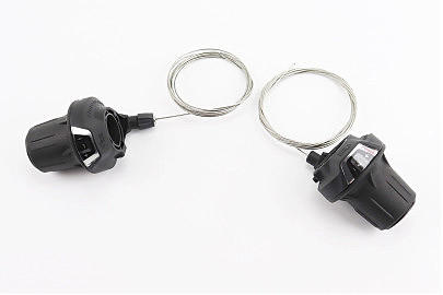 Переключатели (грипшифт) 3x7 скоростей, чёрные SL-RV300