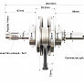 Коленвал в сборе 125cc-Active (шатун 132мм, звезда 16Т)