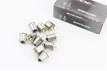 Лампа повороту (біла з цоколем) 12V / 10W G18 BA15S к-кт 10шт