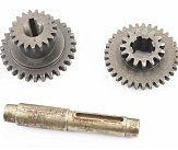 Вал КПП вторичный L-145mm +шестерня Z-19x31+шестерня Z-19, к-кт 3шт 81-1