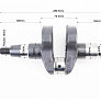 Коленвал 186FA ZUBR (Dшейки-40mm, H-118mm) под шлиц