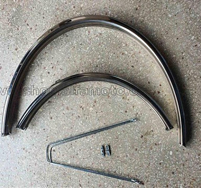 Крылья   велосипедные   (железные, комплект перед+ зад,  STEEL, хром, под 28 обод) Индия VERE