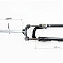 Вилка 27,5" амортизаційна, без різьби 1-1/8" (28,6мм), шток 255мм, з ходом 60мм, Disk-brake, чорна CH-386