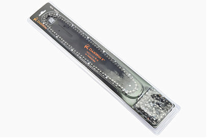 Шина 8"-1,1mm 1/4" 46зв L-24см (подходит на аккумуляторную мини-пилу) + цепь 1/4"-1,1mm-46зв. круг. зуб-2шт, на блистере