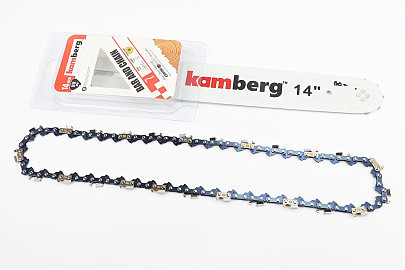Шина 14"-1,3mm 3/8" 50зв L-39см + цепь 3/8"-1,3mm-50зв. квад. зуб, на блистере