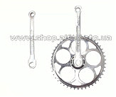 Звезда велосипедная (передняя) 46T (+2 шатуна L-170mm, круг, хром) YKX