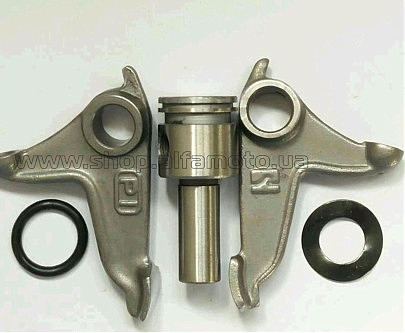 Коромысла клапанов (рокеры, пара) 4T CG125/200 (нижний) (+вал) (комплект) SUNY