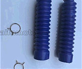 Гофры передней вилки (пара) универсальные L-220mm, d-30mm, D-50mm (синие) MANLE
