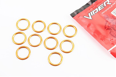 Прокладка глушителя круглая (под гол. цилиндра) "металл" 25x33mm, к-кт 10шт