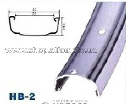 Обод велосипедный 16 (хромированный) (16 отв.) VERE