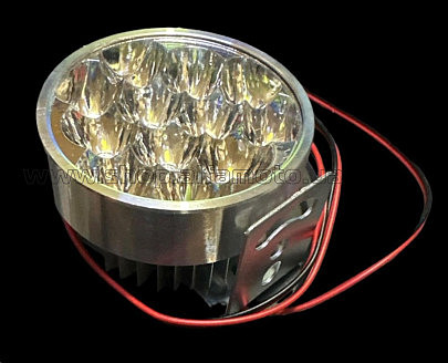Фара дополнительного света LED  (круглая )  L201-18W кругла D69мм FLOOD9-85V DC 1,5 12шт.6000К IP67 1800Lm VDK
