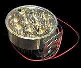 Фара дополнительного света LED  (круглая )  L201-18W кругла D69мм FLOOD9-85V DC 1,5 12шт.6000К IP67 1800Lm VDK