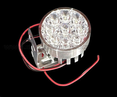 Фара дополнительного света LED  L9-13,5W кругла D-54 мм FLOOD 9-85V DC 1,5W 9щт. 6000К IP67 1400 LM VDK