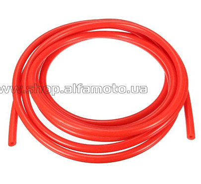 Шланг топливный   ?5mm, 1 метр   (силиконовый, красный) VDK