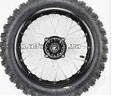 Колесо 80/100-12 TT (камерное, спицованое) PITBIKE (в сборе) (заднее) OSA