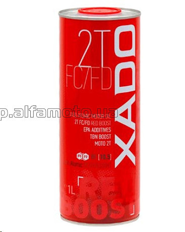 Масло   2T, 1л   ж/б   (2T FC/FD Red Boost ) ХАДО