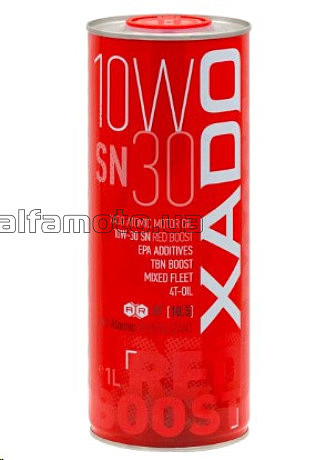 Масло   4T, 1л   (10W-30, SN) Red Boost ХАДО