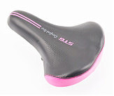 Сиденье MTB 250x180мм, чёрно-розовое VD850B