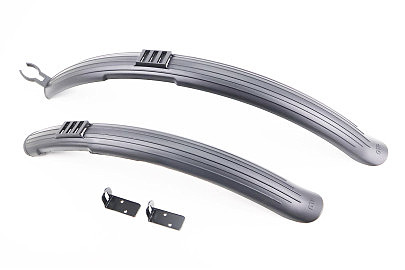 Крылья пластмассовые 26" MTB длинные, чёрные JK5109R