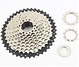 Кассета 10зв. 11.13.15.18.21.24.28.32.36.42Т (трансмиссия 1/2х10) Freewheel, серебристо-чёрная