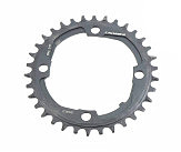 Звезда передняя MTB Narrow Wide 34Т (BCD:104мм), алюминиевая, чёрная