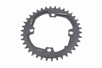 Зірка передня MTB Narrow Wide 38Т (BCD:104мм), алюмінієва, чорна