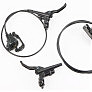 Тормоз Disk-brake передний (F180/R160мм)+задний (F180/R160мм) в сборе, диски 160/180мм, крепл. 6 болтов, чёрный