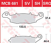 Колодки тормозные TRW MCB681
