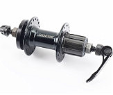Втулка задняя MTB алюминиевая 14Gx36H под кассету 7зв, Disk-brake, крепл. эксцентрик, чёрная SF-A262R