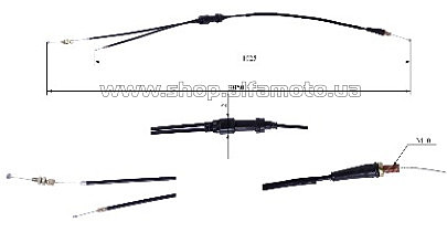Трос газа Alpha125 (раздвоеный) AMG