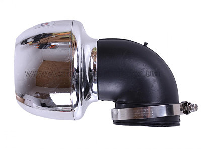 Фильтр воздушный (нулевик) ?38mm, 90*, турбина (хром) AMG